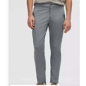 Lululemon ABC Slim-Fit Performance Trousers grey Sz 30 Golf Athleisure Old Money